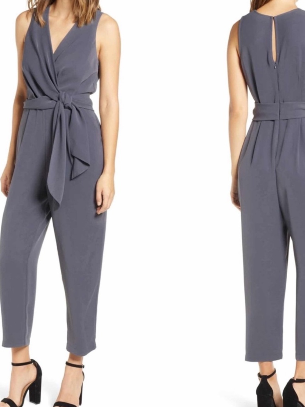 Astr The Label Front Tie Jumpsuit Small S